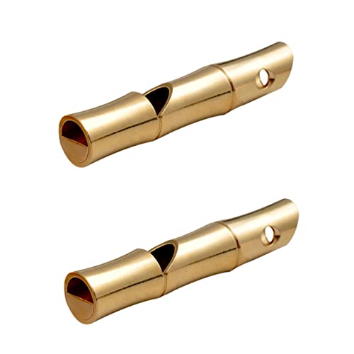 2 Silbatos de Metal de Latón para Seguridad y Deportes