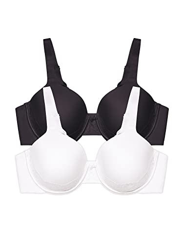 Image of Vanity Fair Women's Full Figure Beauty Back Smoothing Bra with Lace, 4-Way Stretch Fabric, Lightly Lined Cups up to DD