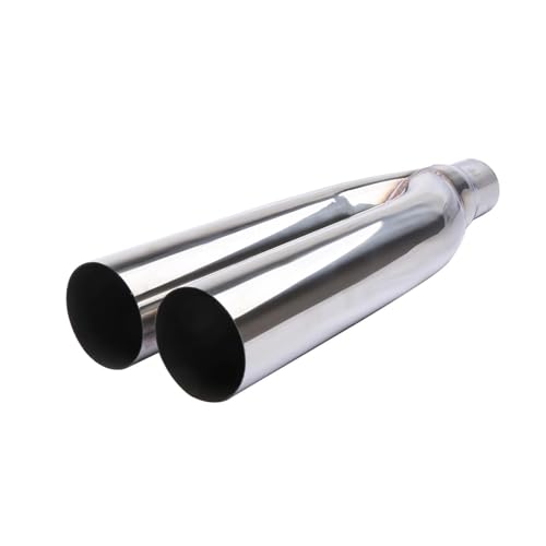 Embout d'échappement double 54-76mm en acier robuste pour camion