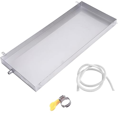304 Edelstahl-Tropfpfanne, 43,2 x 91,4 cm, verdickte, auslaufsichere Ablaufschale für tragbare Klimaanlage, schnelle Wassersammlung für HVAC, Heimwerkstatt