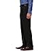 Mens Classic Fit Flat Pleated Hidden Expandable Waist Dress Pants No Iron Suit Pants(HS,30L42W)