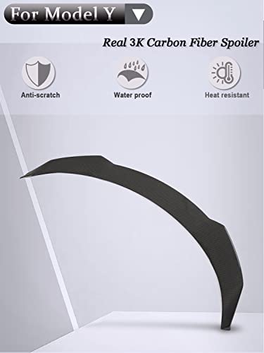 Jcing Dry Carbon Fiber Trunk Spoiler For Tesla Model Y 2020-2023 Rear Trunk Spoiler Rear Trunk Lid Wing Spoiler Aftermarket Car Parts #TOP2