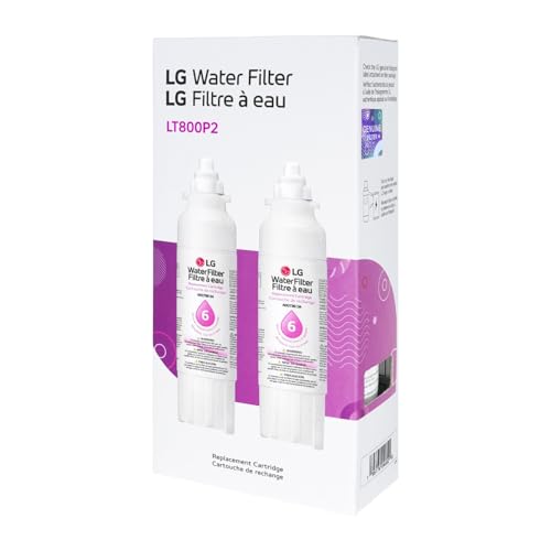 LG LT800P2 6-Month / 200 Gallon Refrigerator Replacement Water Filter, 2 Count (Pack of 1), White - image 5