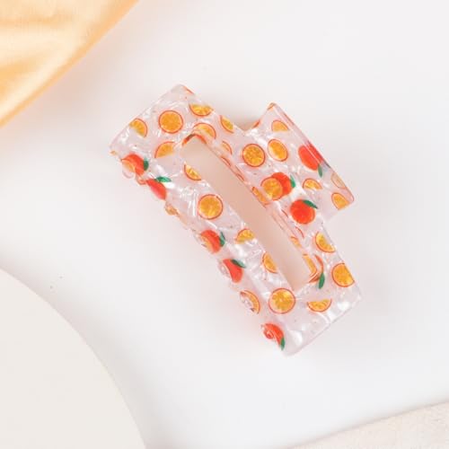 Pinza para cabello naranja de acrílico miniatura 4