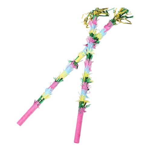 DIKACA 2 Piezas Palos para Romper Piñata Coloridos para Fiesta de Cumpleaños Infantil Decoración de Festival para Fiesta