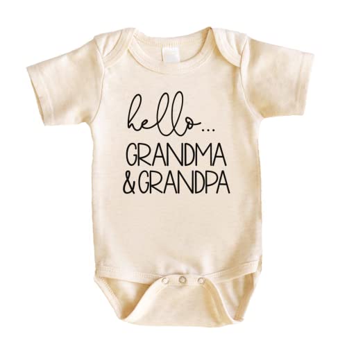 Image of Bump and Beyond Designs Hello Grandma and Grandpa Baby Announcement Gift Grandparents