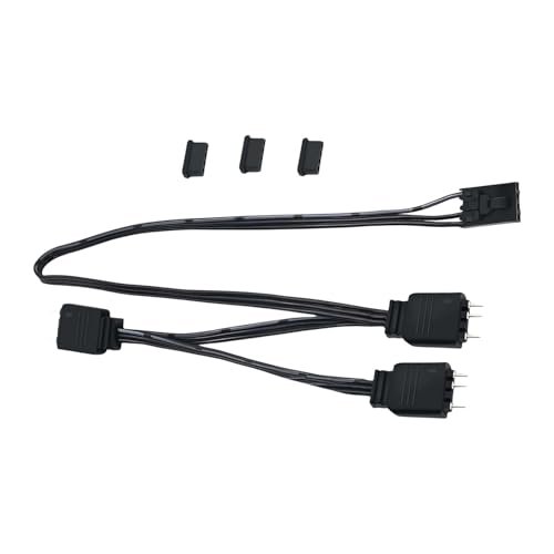 AMISENK Adaptador ARGB 4P de 4 pines a 5 V 3 pines ARGB cable de extensión para fuente de alimentación estable HDLL120 y extensión de iluminación de control LED