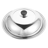 TOBBOMEY Tapa de Olla de Acero Inoxidable 30 CM Tapa Alta y Gruesa para Sartén y Vaporera Accesorio de Cocina Resistente para Uso Doméstico y Profesional