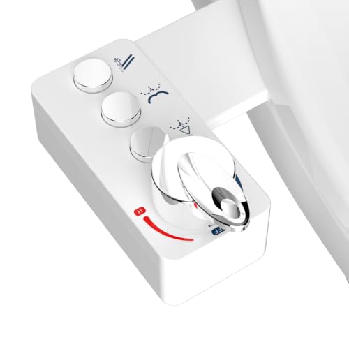Image of Bidet Attachment for Toilet Seat, Non Electric, Hot /Cold Water Contral | Dual Nozzle Bidets Sprayer with Rear /Feminine Wash Self Cleaning Spray-Adjustable Bidets Wash Butt Cleaner for Bathroom