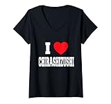 Mujer Me encanta Chirashizushi Camiseta Cuello V