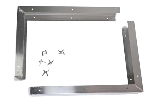 2 Pieces Stainless Steel Microwave Trim Kit Microwave Side Panel Kit for Kitchen Countertop Oven with 16 Black Screws