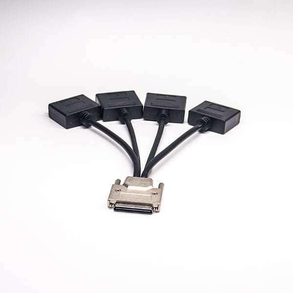 VHDCI to DVI Cable Male 68Pin to 4DVI 68 Pin Male Stright Zinc Alloy 20CM