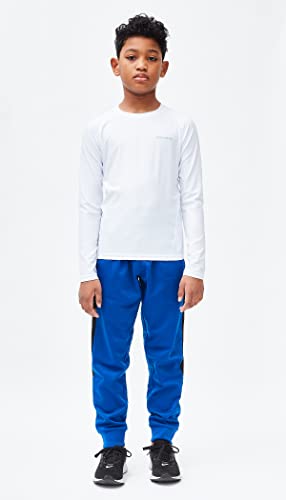 Devops Youth Boys 3-Pack Compression Athletic Performance Baselayer Long Sleeve Shirts (Medium, White/White/White) #TOP4