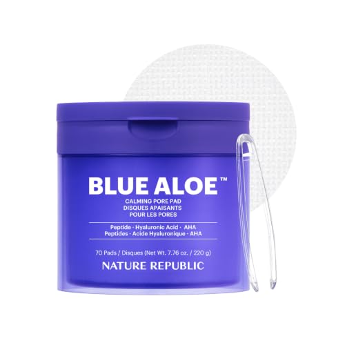 Image of Nature Republic Blue Aloe Calming Pore Toner Pads, 70 Pads