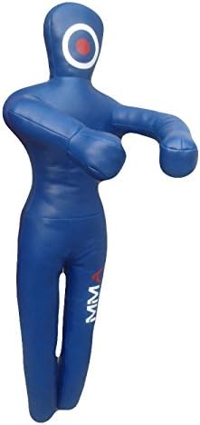 JINK Kickboxing heavy bag MMA Grappling Judo Dummy - Standing & Fighting Position JMMA331 Leather - Blue 70" Up to 55kg/121 lb