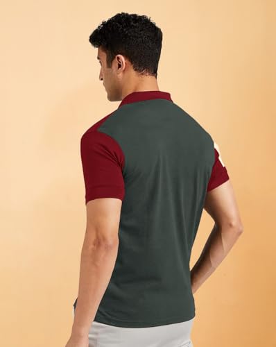 Image of Noble Monk Men's Regular Fit Polo T Shirt |Half Sleeves |Collar Tshirts T Shirt | Casual Tshirt