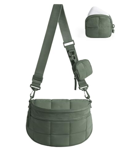 Image of BAGSMART Crossbody Bags for Women, Puffer Cute Bum Bag with Pouch, Quilted Hobo Bag for Daily Travel College