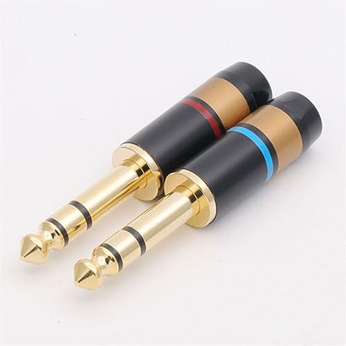Enchufe estéreo de 1/4 pulgadas y conector macho Jack de 6,35mm bicolor para audio analógico 7
