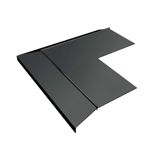 Renoplast® Aluminio Esquina 90° para perfil de alero K10 Grafito | Acabado de terrazas | Suelos de resina | Sistemas de drenaje de agua | Perfil angular | Protección anticorrosión perfiles de balcón