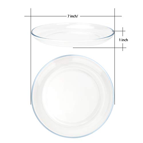 Foyo Dessert Plates, Classic Tempered Glass Dinnerware Sets, 7 Inch, Set Of 3 #TOP3