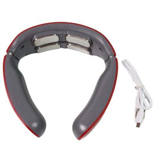 Image of 4 Heads Smart Electric Neck and Back Pulse Massager (1 Pc Mix Design)
