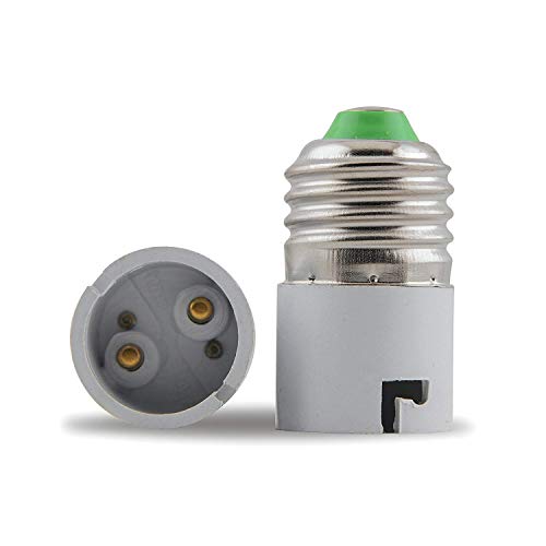 Image of Whiteray Plastic E27 to B22 Screw Base Socket Lamp Holder and Light Bulb Adapter (White) Pack of 2 Pieces