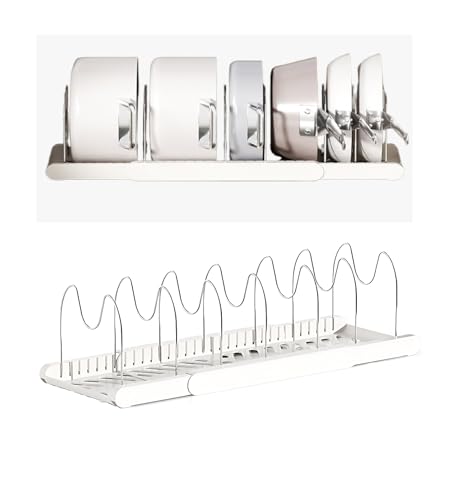 Breewell Cross-Border Popular Pot Storage Rack Multi-Layer Adjustable Kitchen Storage Rack Multi-Functional Desktop Retractable U-Pot Lid Rack