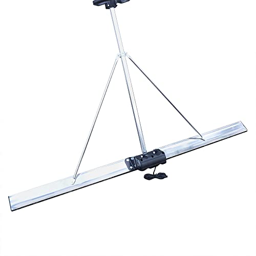Cordless Concrete Wet Screed, 21V Cordless Concrete Vibrators Surface Power Trowel Vibratory Screed Power Unit Concrete Surface Smooth Finish Machine w/ 59" Screed Blade Ruler