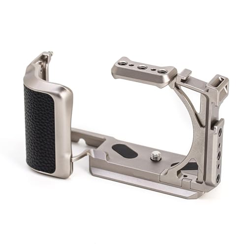 �݊���������܂�Sony A6400�J�����P�[�W�ɑΉ��B�r�f�I�B�e�p�̎O�r�}�E���g�t���A���~�����ی�t���[���B(Titanium)