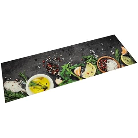 vidaXL Kitchen Runner Mat with Spices Design Cover