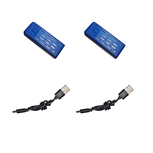 PAKARCBOX 2 baterías de 3,7 V y 2 cargadores USB para Drone M1 Cover