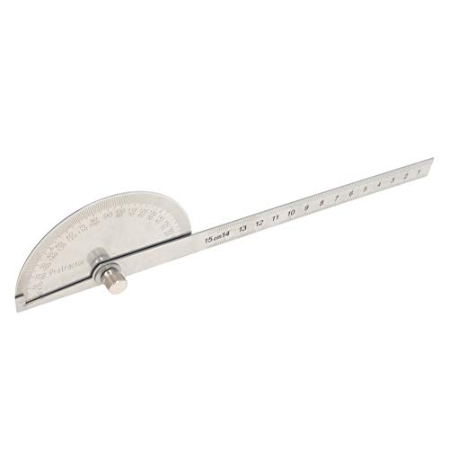Utoolmart Transportador Acero 180 Grados con Brazo Ajustable 15 cm miniatura 3