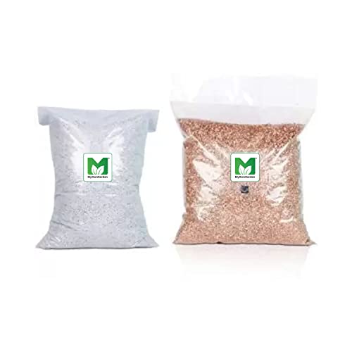 Image of MyOwnGarden Vermiculite and Perlite Combo (Each 450 gram) for Plants Soil Aeration & Moisture Retention Booster Horticultural Vermiculite Lightweight Soil Conditioner for Plants Premium Perlite