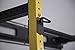 HulkFit Pro Series 2.35” x 2.35” Steel Folding Wall Mounted Power Rack Cage with Attachment Accessories - J Hooks and Height Adjustable Pull Up Bar