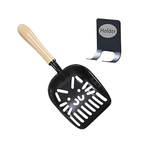 Shichic Katzenstreuschaufel mit Halter Metall Katzenschaufel