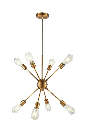 Lustre Pendente Moderno Sputnik Dourado Inovartte INL73