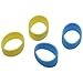FDXGYH 4 Pcs Tennis Racquet Grips Tennis Racket Grip Band Rubber Ring with Non-Slip Badminton Tennis Absorbent Overgrip in Place [2pcs Yellow+2pcs Blue]