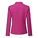 YUNCLOS Women's 2 Piece Office Lady Business Suit Set Slim Fit Blazer Pant, Rose Red