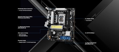 Image of ASRock B860M-X Gen5 WiFi LGA1851 Micro-ATX Motherboard, Supports Intel Core Ultra Series 2 Processors, DDR5 9066+(OC), PCIe 5.0 x16, WiFi 6E, 2.5G LAN