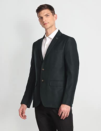 Image of Arrow Men Notch Lapel Collar Windowpane Check Blazer