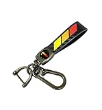 HAPIZWLU Leather Key Chain Suit for Toyota Car Key Fob Key buckle Compatible withToyota TRD Sequoia Camry Highlander Prius Tundra Tacoma 4Runner Corolla（Black）