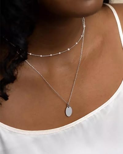 Funeia XL2135-S-S14 Dainty Pearl Necklace For Women Girls 14K Gold Plated Faux Pearl Choker Necklaces Trendy White Silver Small Pearl Necklace Strand Wedding Prom Bridal Pearls Jewelry 14/16/18/20 Inches thumb #5