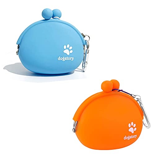 2 Piezas Bolsas de Comida Para Perros, Bolsa de Entrenamiento Portátil Para Perros, Bolsa de Golosinas Para Perros y Gatos, Con Gancho, Adecuado Para Bocadillos Para Mascotas, Estuches Para Ll