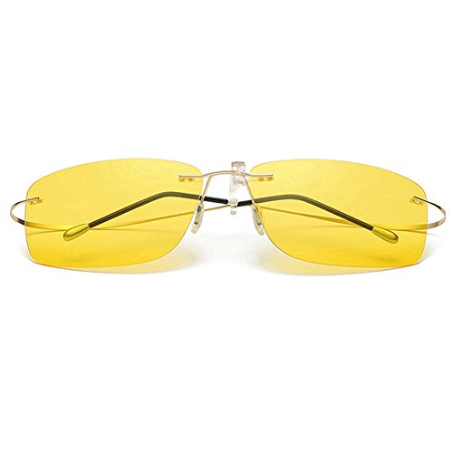 Titanium Rimless HD Night Vision Sunglasses For Men Women