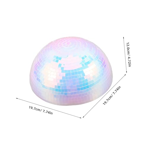 Pack de media bola espejada reflectante para decoración de fiestas, festivales y Año Nuevo, hecha de espuma y plástico, con instalación fácil miniatura 2