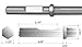 Champion Chisel 1-1/8 by 6-Inch Hex Shank w/notch, Steel Bushing Tool, 16 Steel Teeth - Designed for 1-1/8
