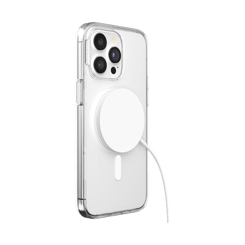 Funda iPhone 15 Pro Max transparente con PopSockets deslizable MagSafe 3