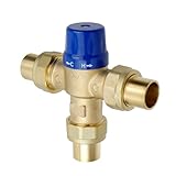 Antrader Thermostatic Mixing Valve,Water Temperature Control Valve,Lead-Free Brass Pack of 1
