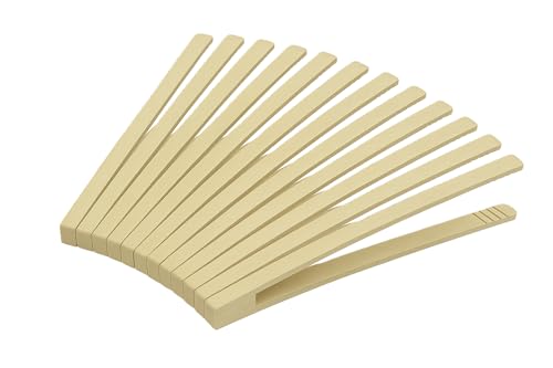 MC-Trend Pinzas para barbacoa de madera de haya, 40 cm, sostenibles con ranuras, fabricadas en Europa (12)