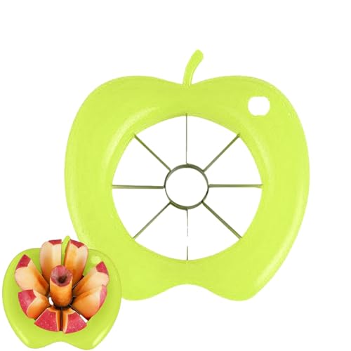 Set affettatrice e carotatore per frutta in acciaio inossidabile |. Cuneo di frutta a 8 fette con lame affilate, affettatrice per mele e limoni, tagliaverdure, strumento per carotaggio manuale